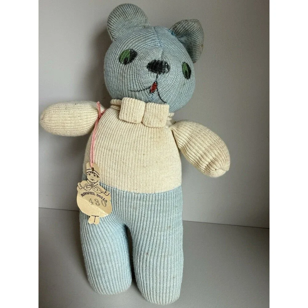 Vintage Mawaphil Dolls knitted bear, model number 430 Rushton
